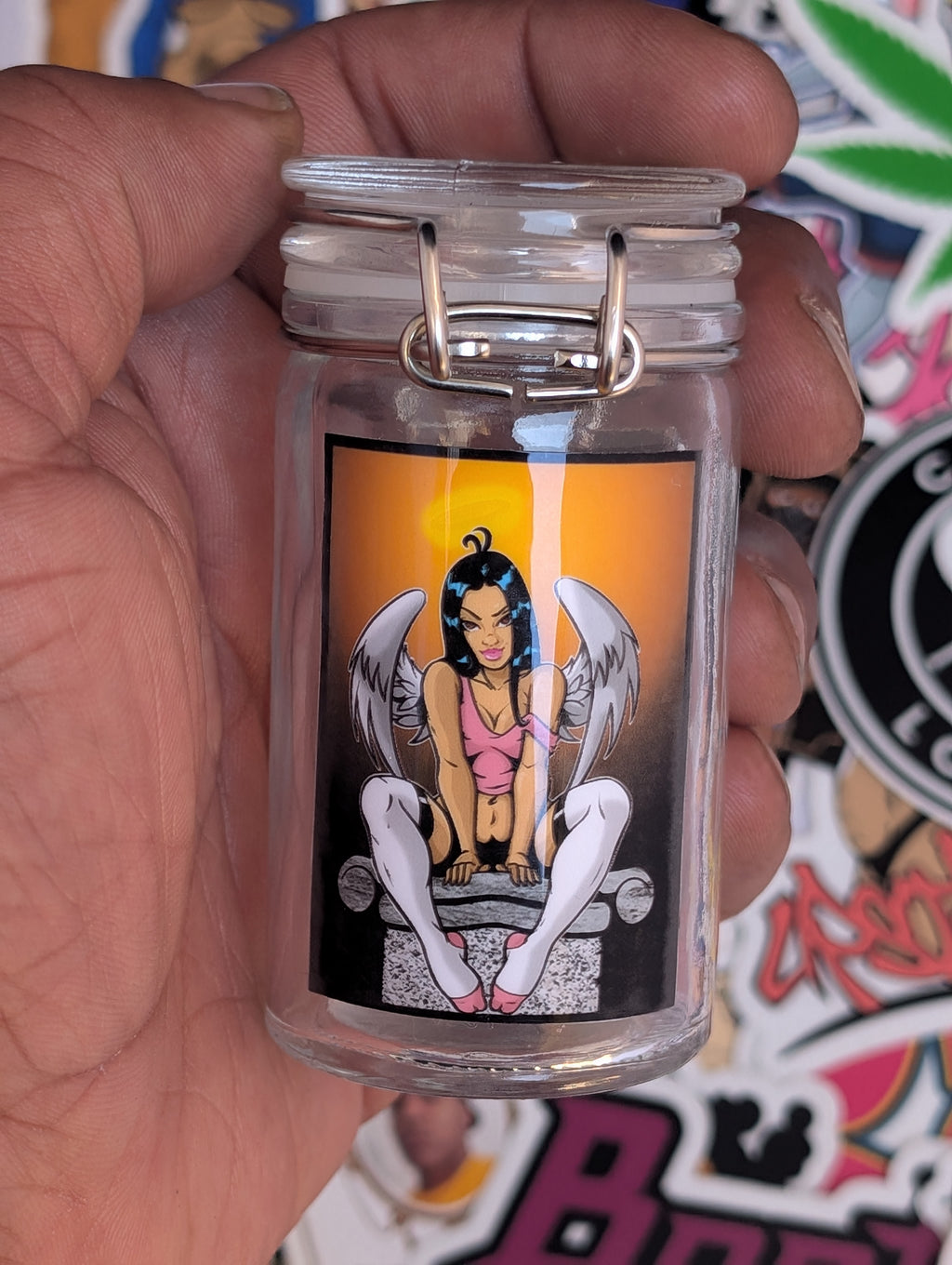 angel chick stash jar regular